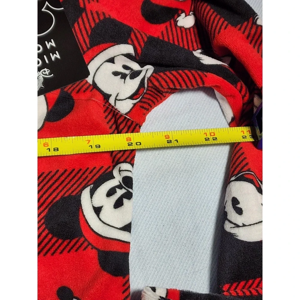 Disney Mickey Mouse Sleepwear Womens Medium Red Plaid Pull Over Long Sleeve NWT - Picture 15 of 16